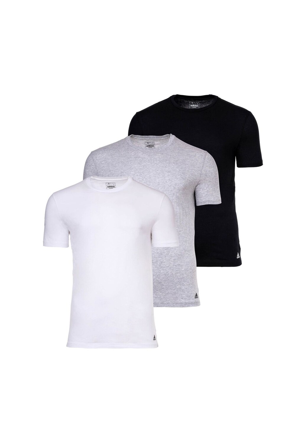 

Мужская футболка, 3 шт. в упаковке — Active Core Cotton, круглый вырез, круглый вырез, однотонная adidas, цвет Schwarz Grau