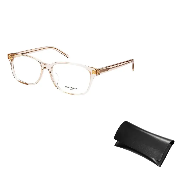 

SAINT LAURENT Квадратные очки-капсулы для женщин, Champagne Transparent Pink
