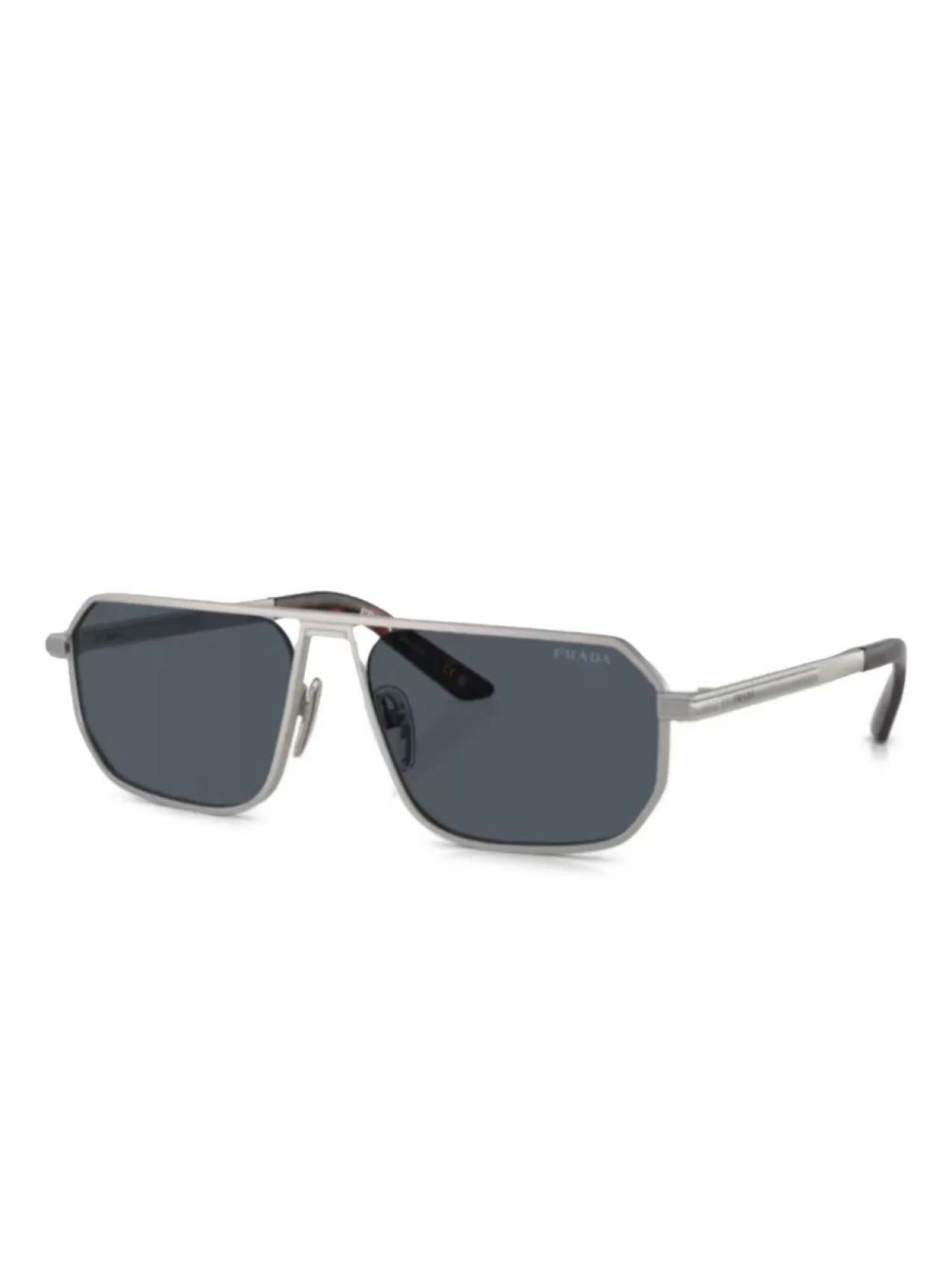 

Prada Eyewear солнцезащитные очки с логотипом, серебряный
