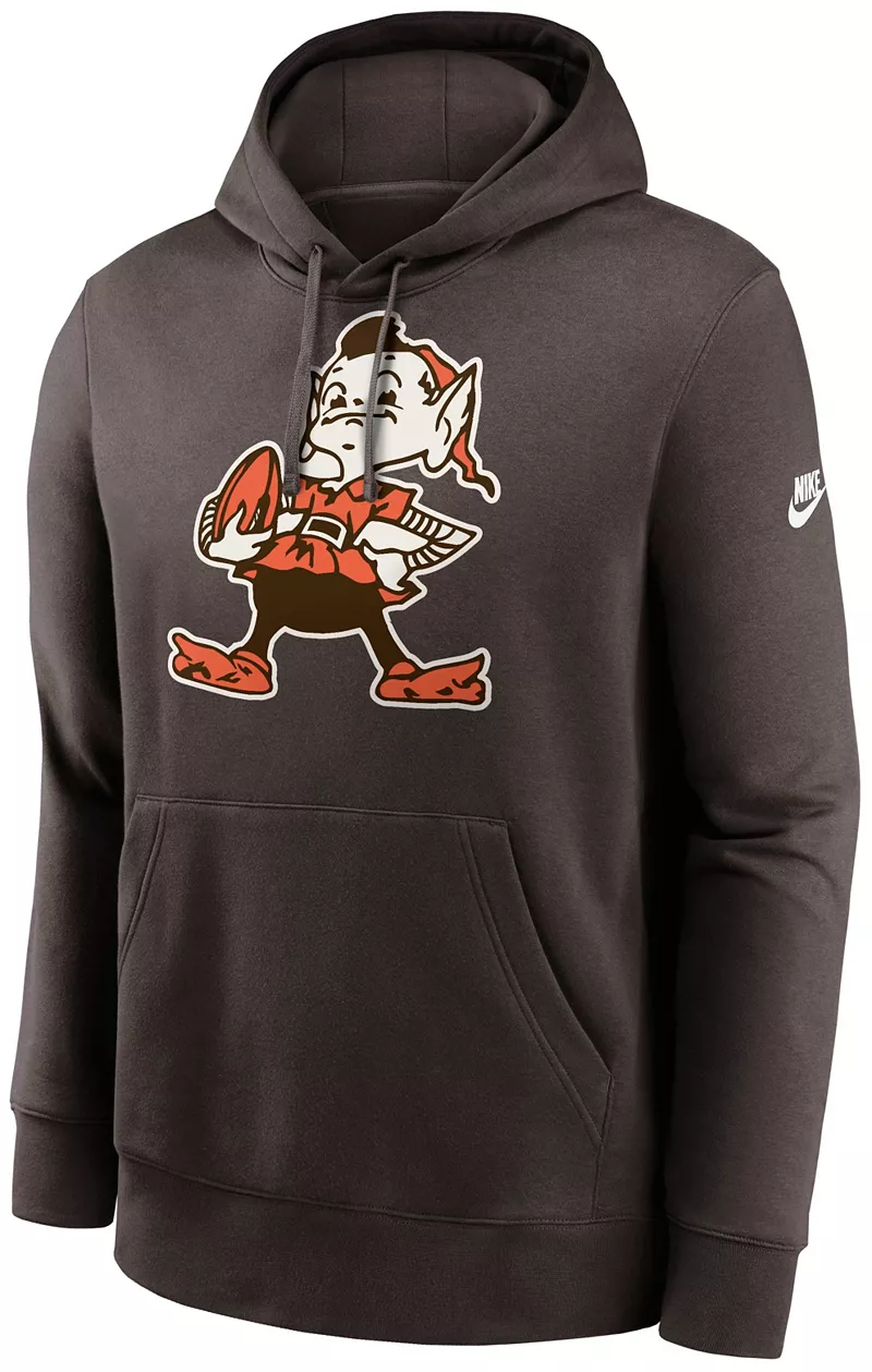 

Мужская коричневая пуловер с капюшоном Nike Cleveland Browns Rewind Club Seal