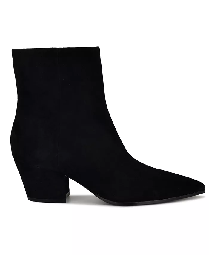 Женские ботильоны Savie на блочном каблуке из кожи Nine West, черный — фото 2