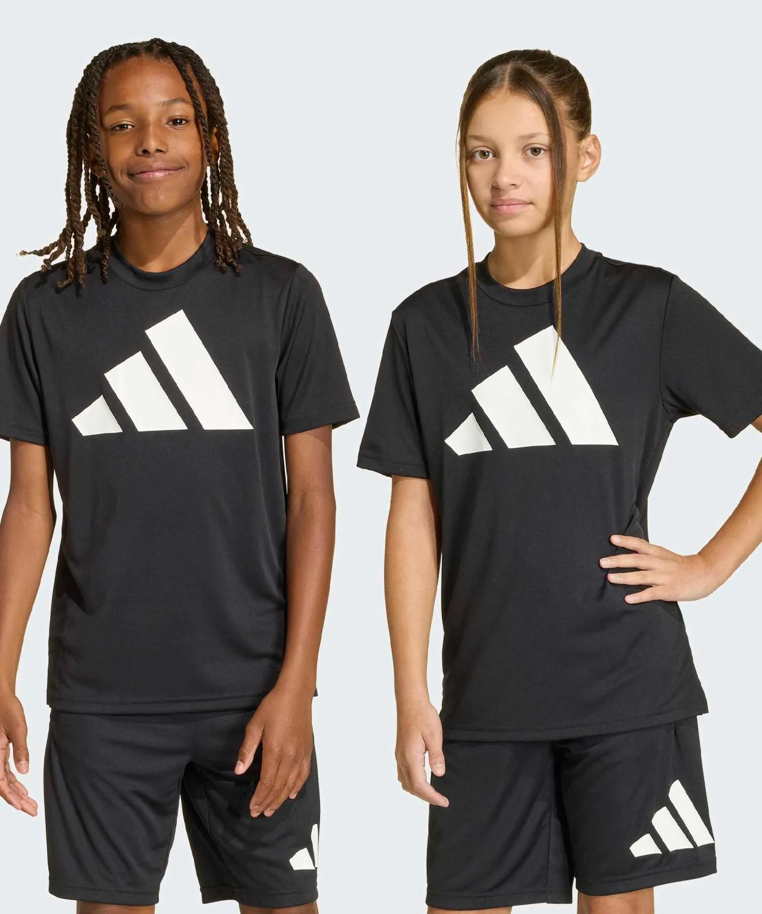 Детская футболка с сеткой на спине Train Essentials Big Logo adidas черная