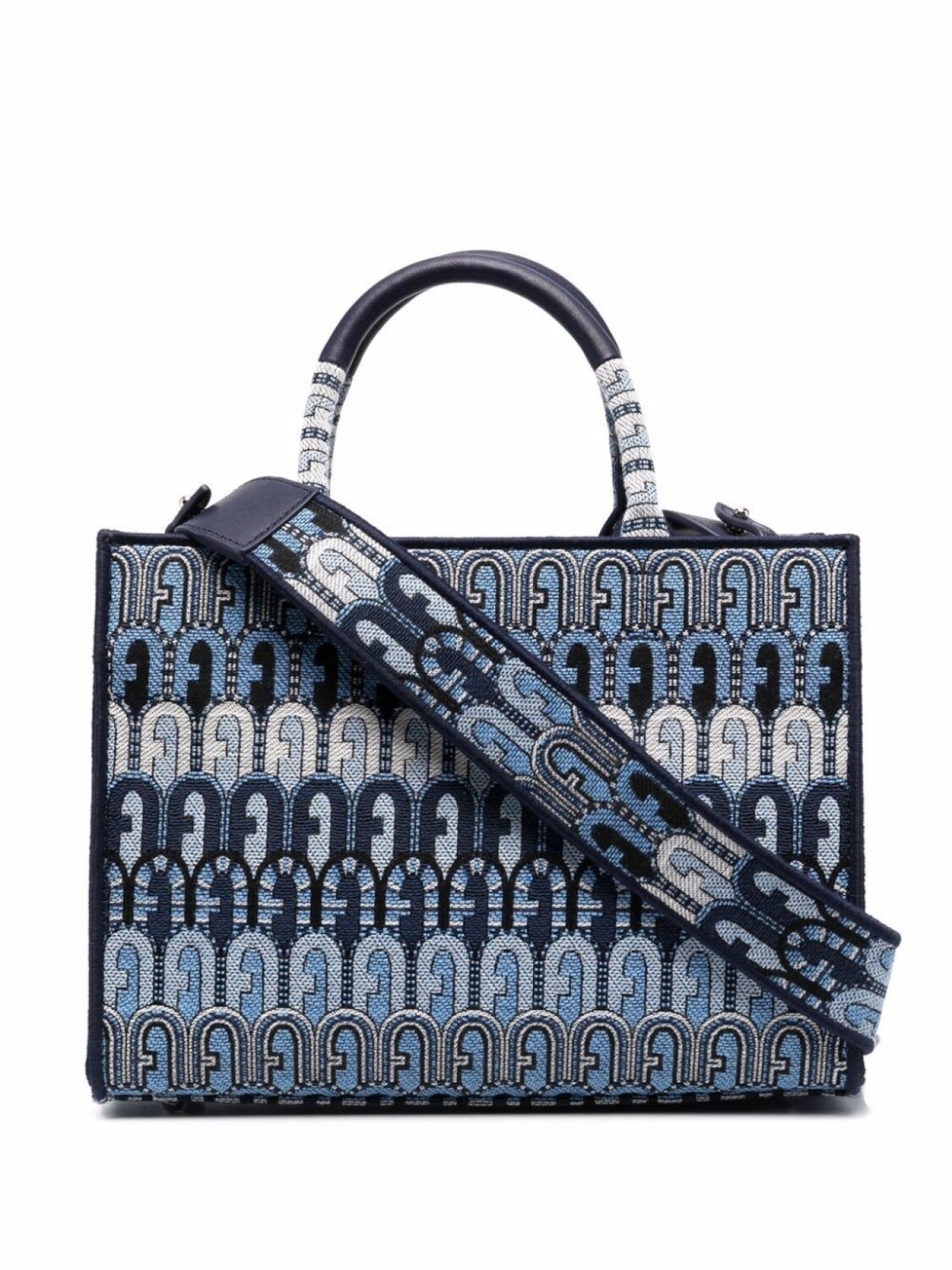 

Furla жаккардовая сумка-тоут Toni Antracite, синий