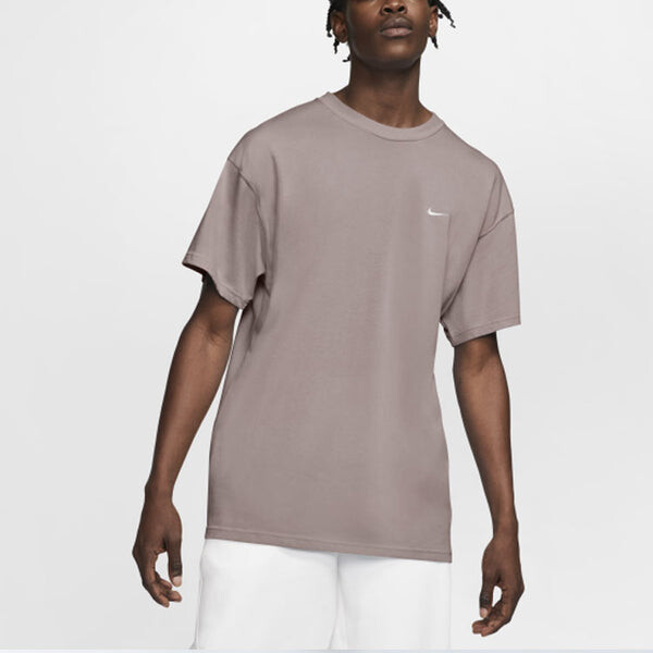 Футболка men's lab solo swoosh basic sports short sleeve light pink t-shirt Nike, розовый — фото 2