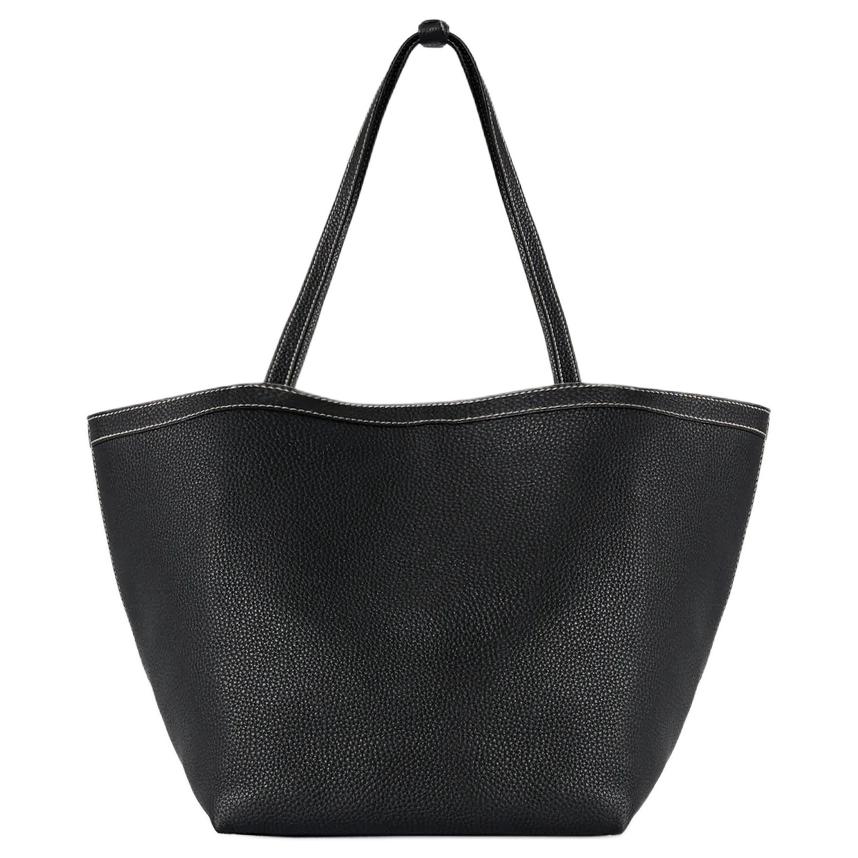 

THE ROW Сумка-тоут Park из телячьей кожи для женщин, черная