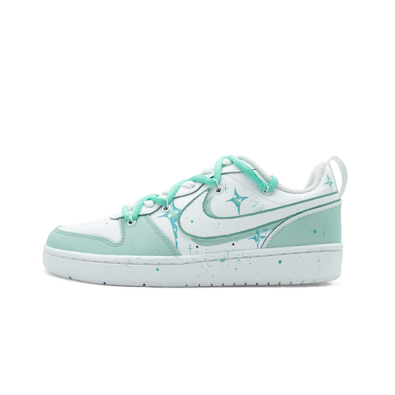 

Кроссовки Nike Court Borough Skateboarding Shoes Women's Low-top White/green, цвет Emerald