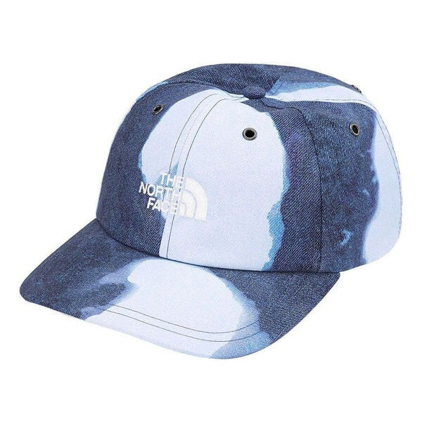 

Бейсболка bleache denim printe 6-panel 'blue white' Supreme, синий