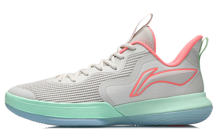 

Li-Ning Li Ning Flash баскетбольные кроссовки мужские низкие серый/зеленый/розовый