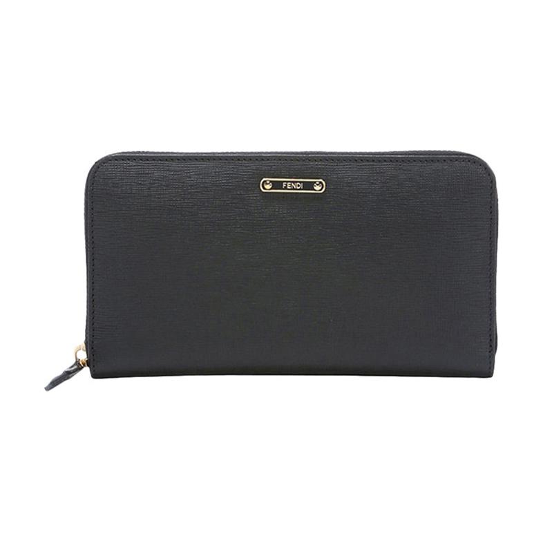 FENDI Кожаный кошелек для женщин черный