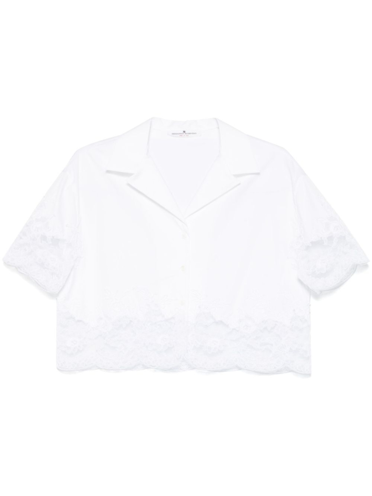 

Ermanno Scervino рубашка с кружевом, белый