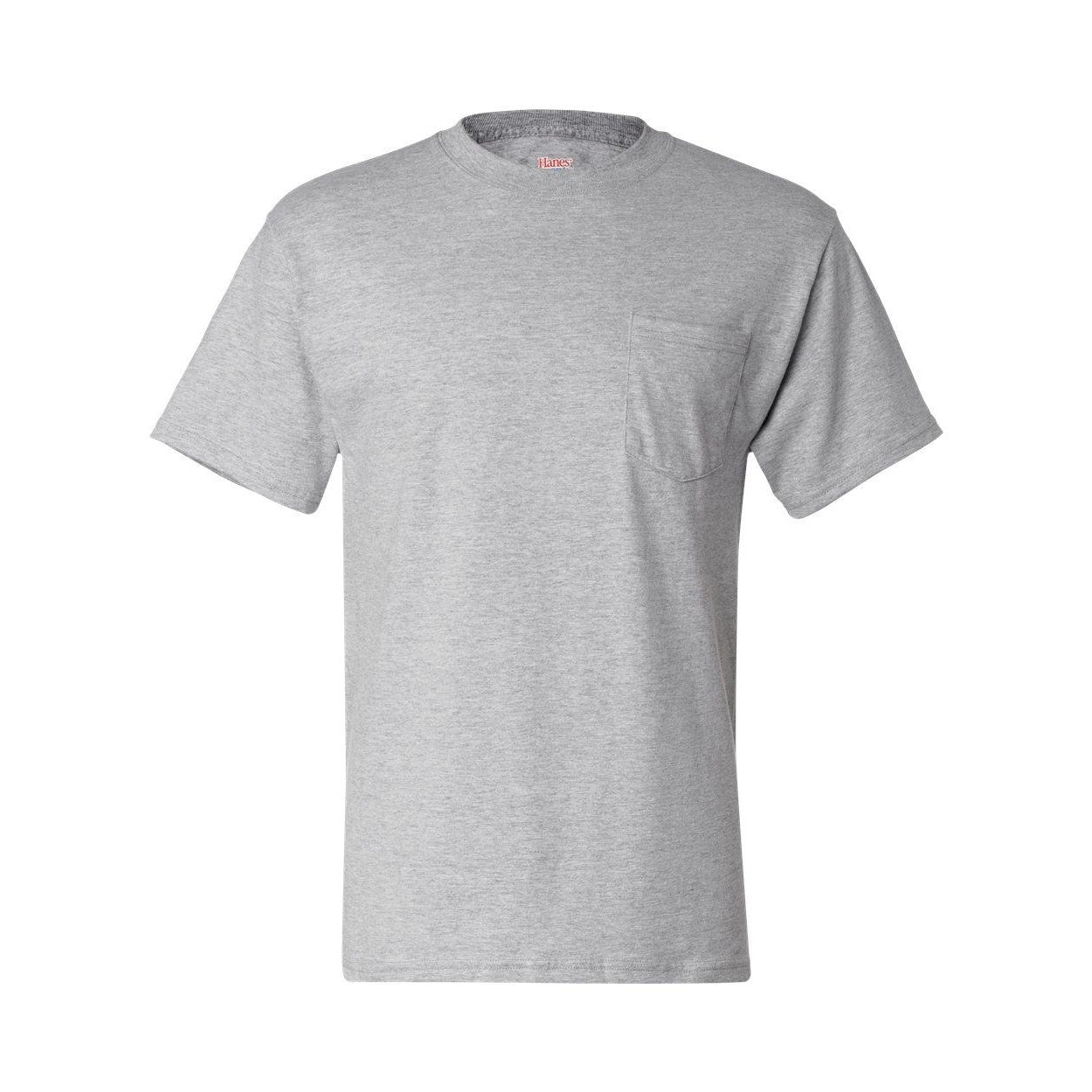 

Футболка Hanes Beefy-T с карманом, цвет light steel