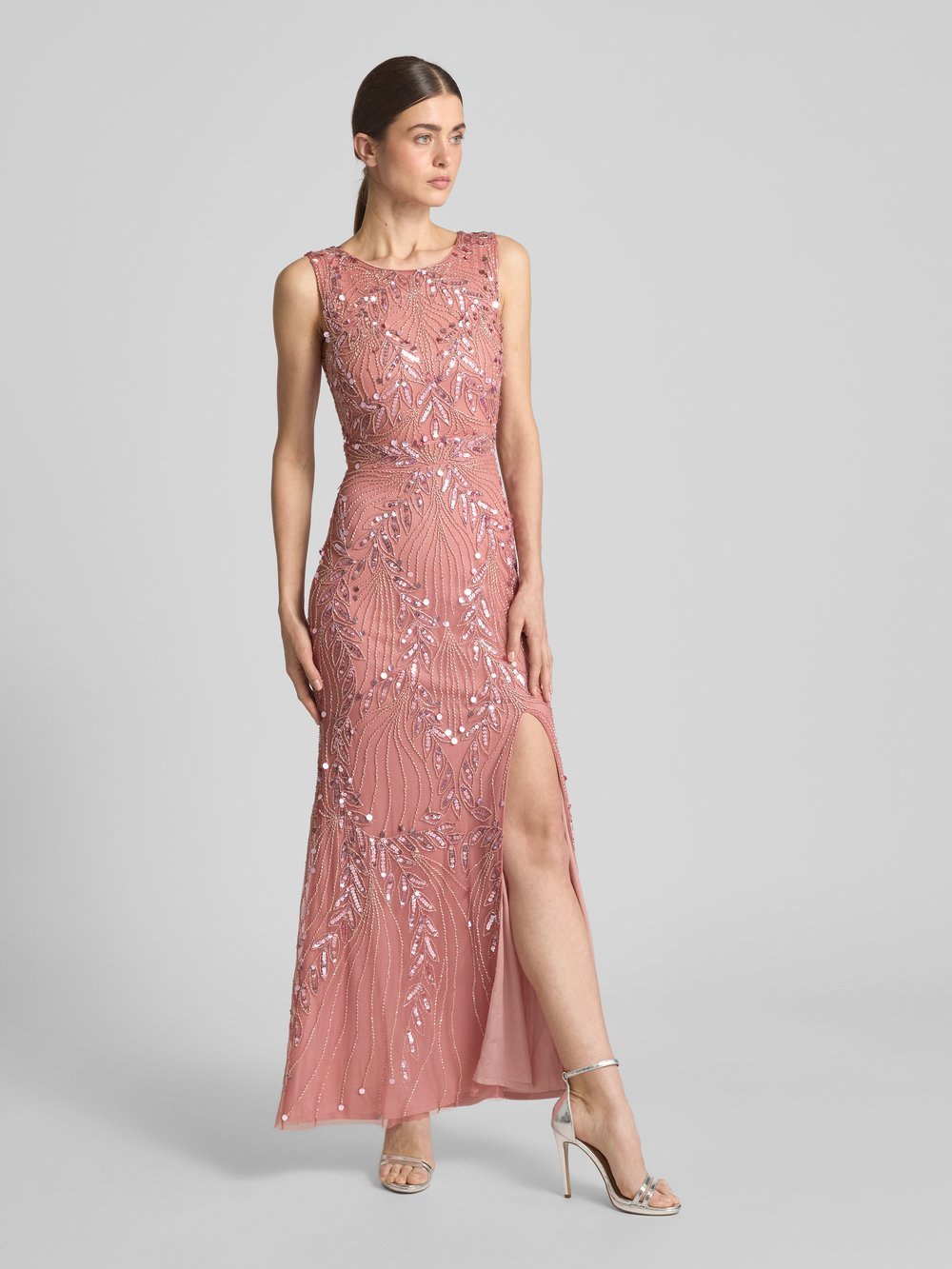 

Вечернее платье с отделкой пайетками LACE & BEADS, розовый
