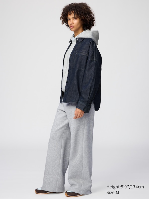 Прямые брюки из футера (удлиненные) Uniqlo, 69 navy — фото 2