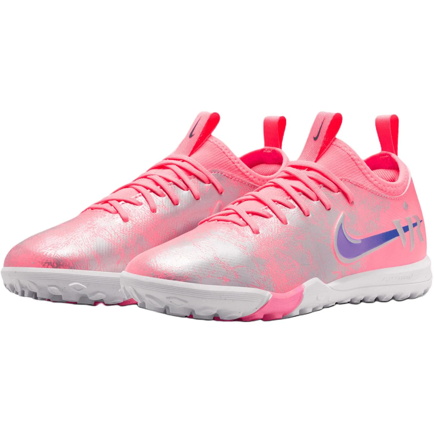 Nike Детские футбольные бутсы Mercurial Vapor 16 Low top розовые серебристые фиолетовые — фото 3