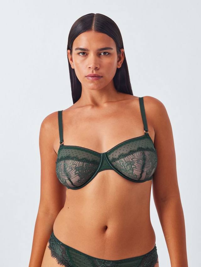 

Бюстгальтер балконет Alina с кружевом John Lewis, Spruce Green