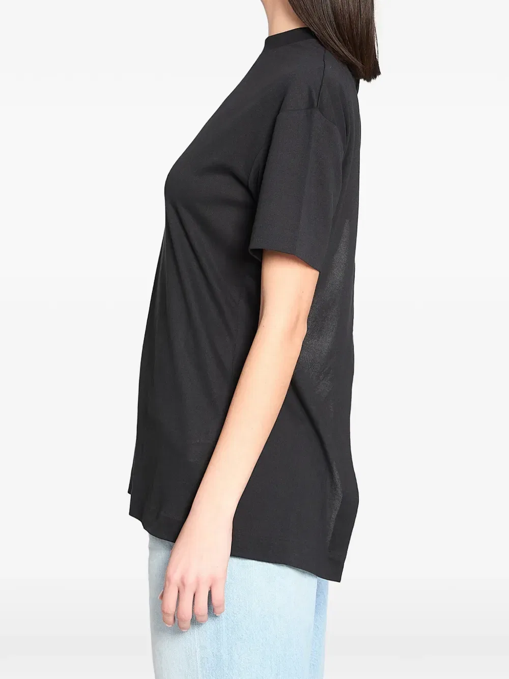 Футболка с открытой спиной и эффектом бумаги Jacquemus, черный — фото 3