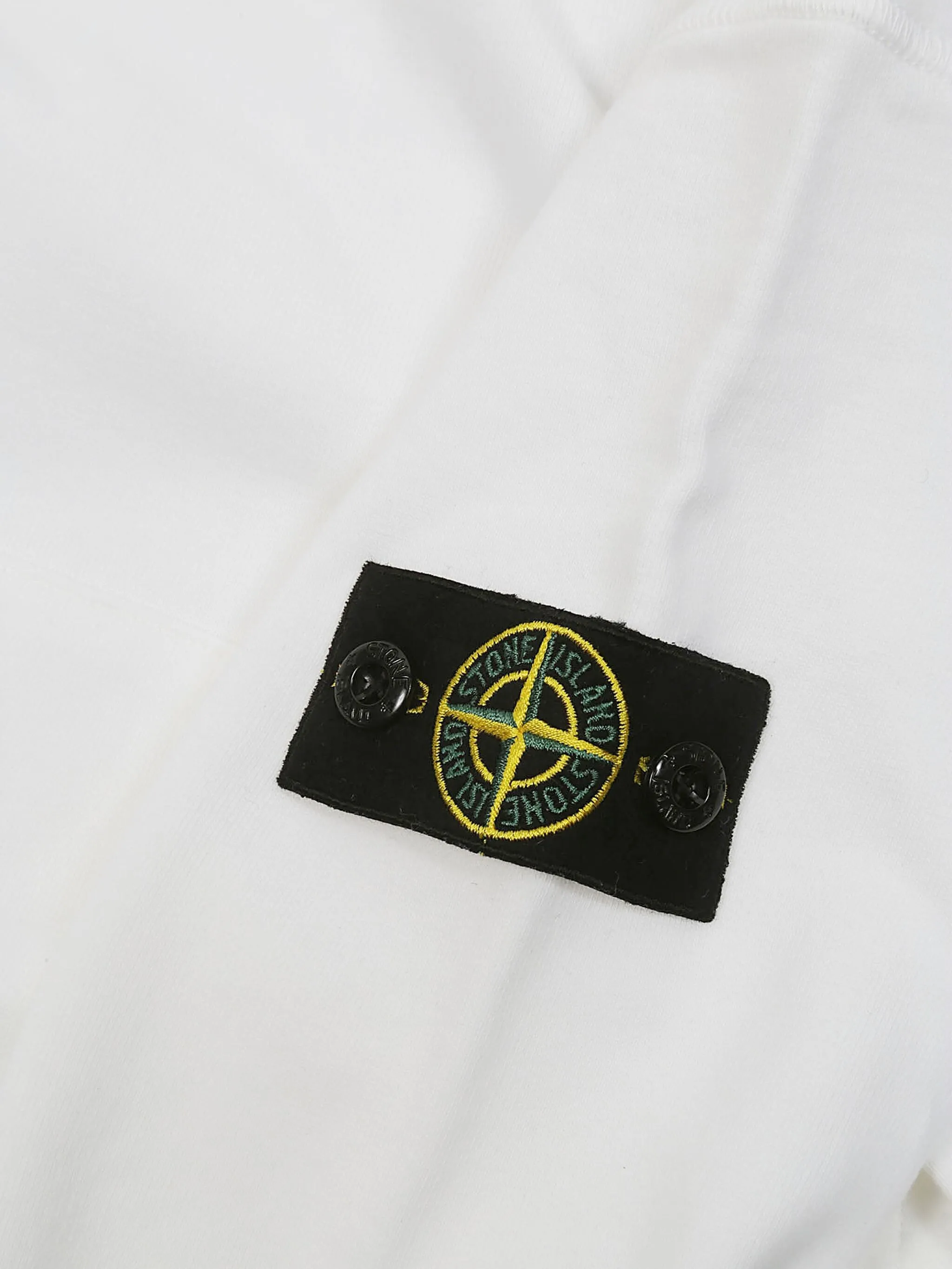 

Худи с нашивкой-логотипом Stone Island Junior, белый