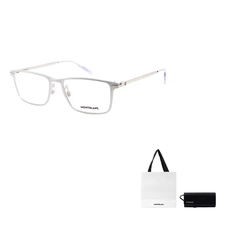 

MONTBLANC Прямоугольная оправа для очков, Silver