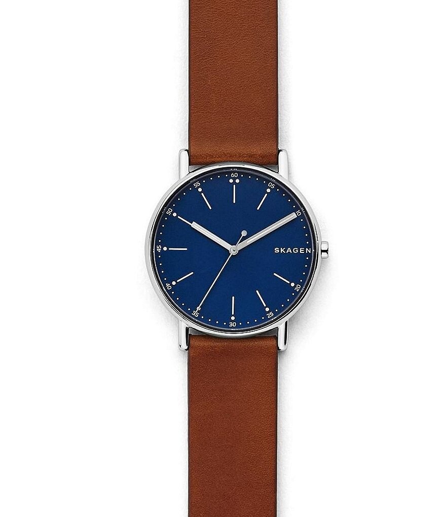 

Skagen Signature коричневые кожаные часы, коричневый