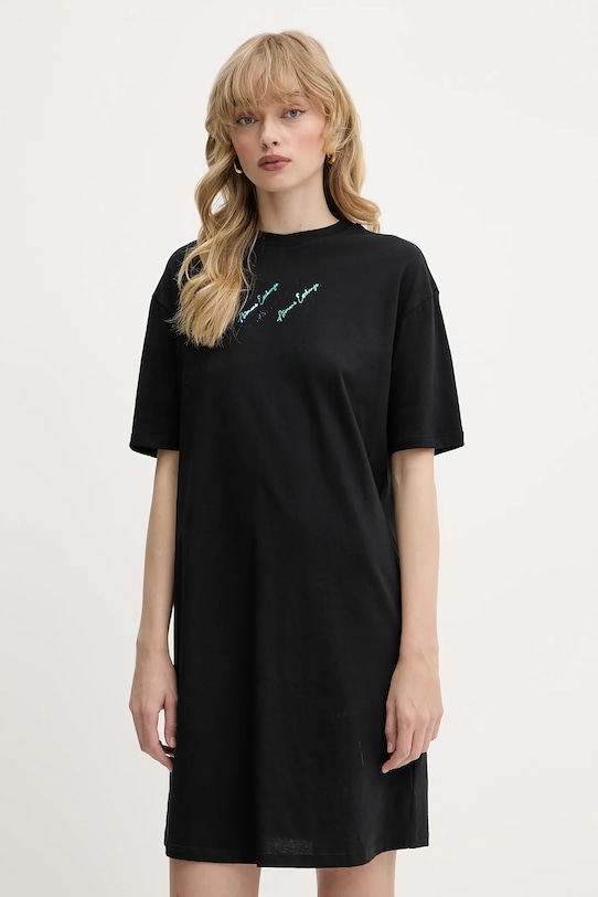 

Хлопковое платье Armani Exchange, черный