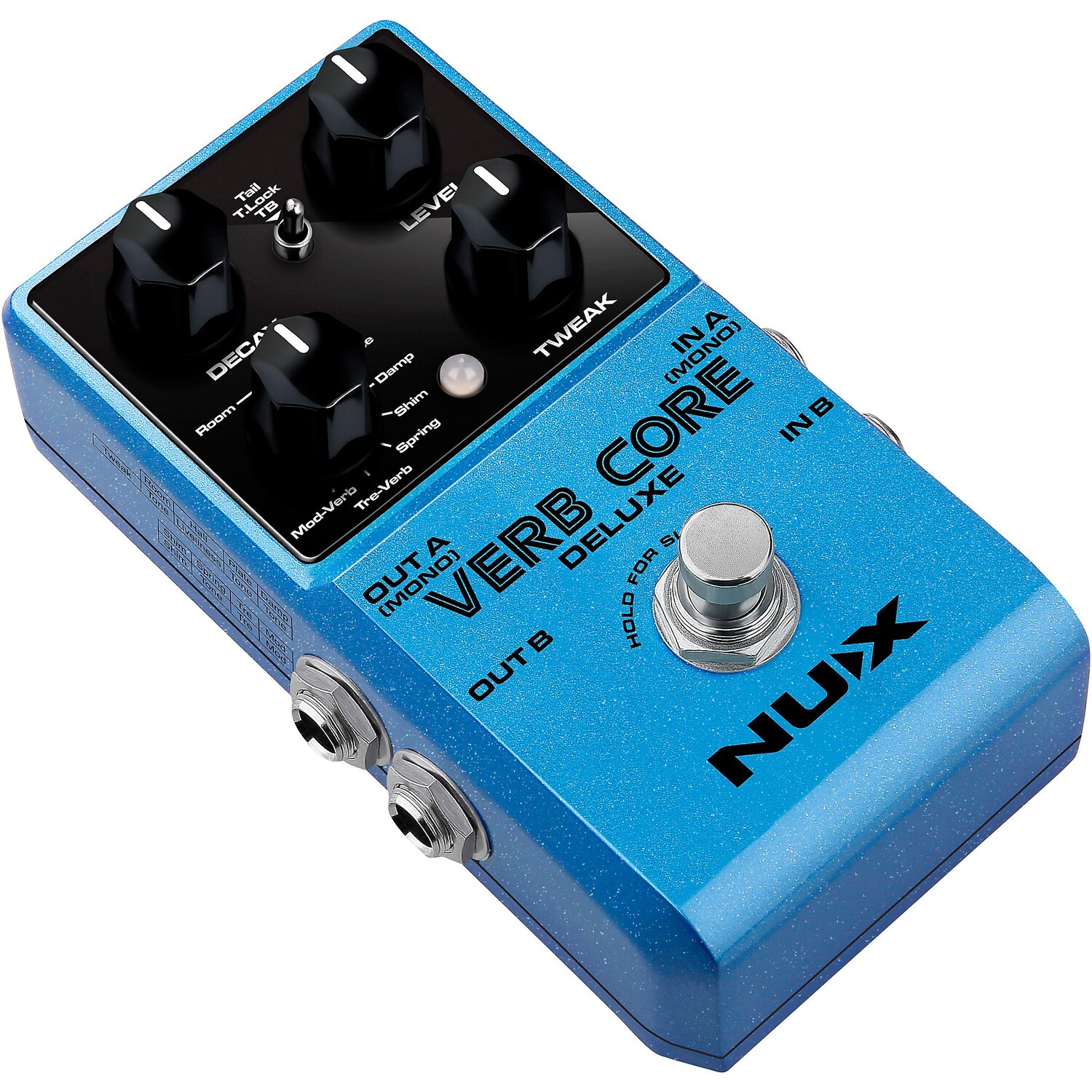 

NUX Verb Core Deluxe с 8 различными ревербераторами и педалью эффектов замораживания синего цвета