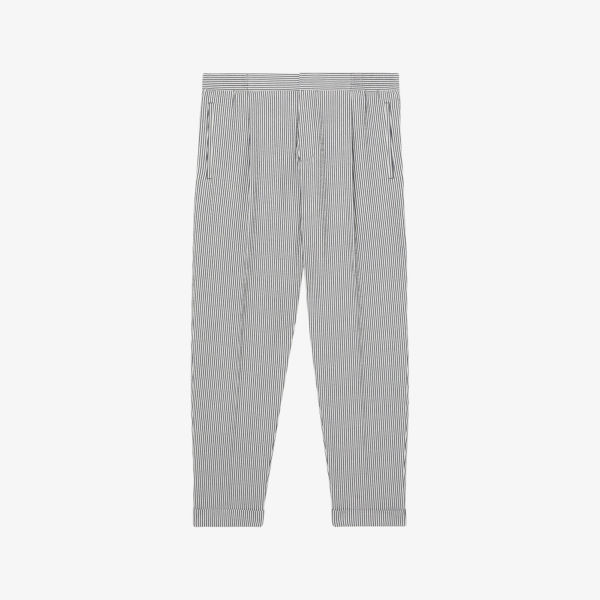 

Брюки Sail из стрейч-хлопка в тонкую полоску, slim-fit Reiss, белый