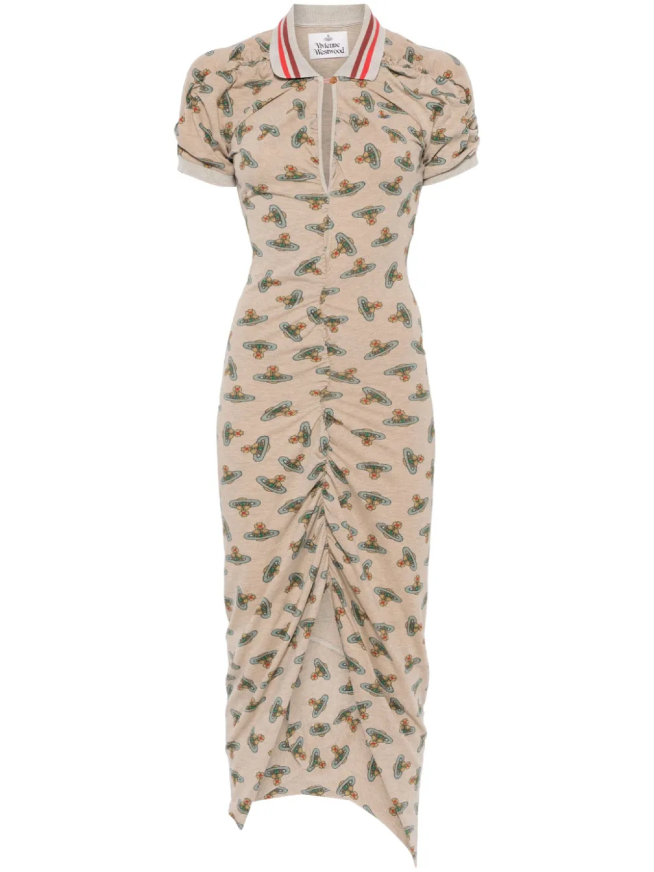 

Vivienne Westwood платье макси Pulling Orbit, нейтральный