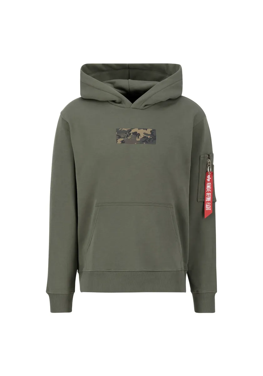 

Толстовка Alpha Industries " Alpha Industries Мужчины - Толстовки с капюшоном с камуфляжной вставкой", оливковый