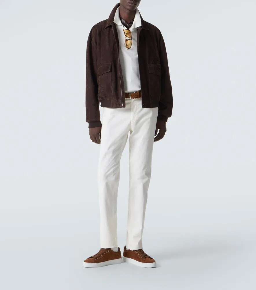 Замшевые кроссовки Ralph Lauren Purple Label, коричневый — фото 2