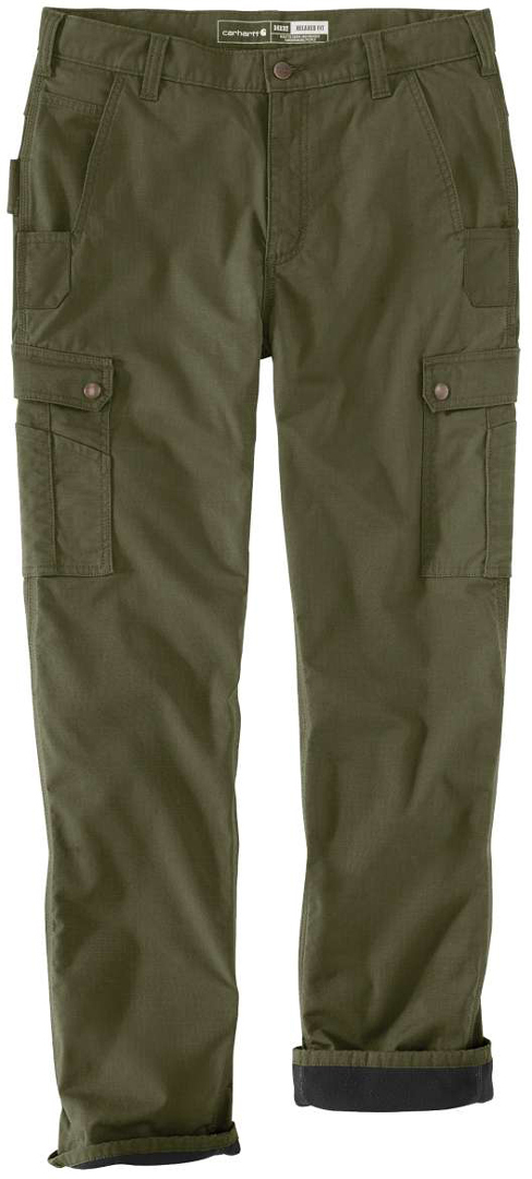 

Брюки Carhartt Cargo Fleece Lined Work Pants, оливковый