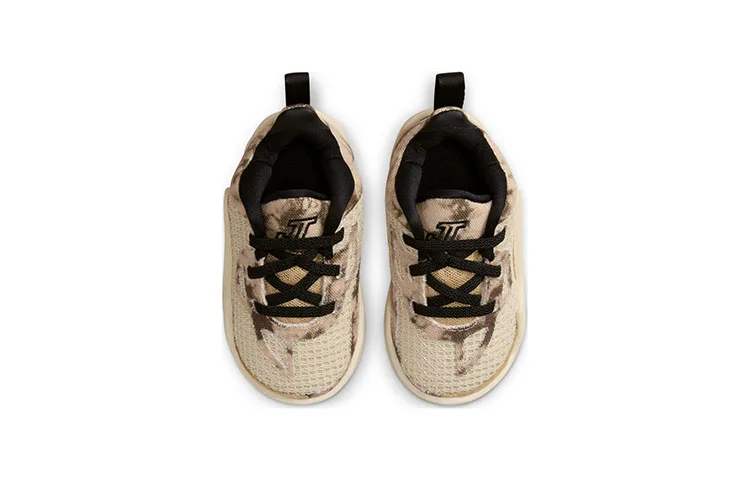 Jordan Tatum 1 Slip Resistant Cushioning низкие детские кроссовки Sesame Brown — фото 4
