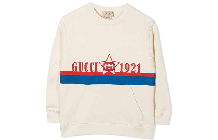 

Толстовка Gucci с принтом, кремовый / белый