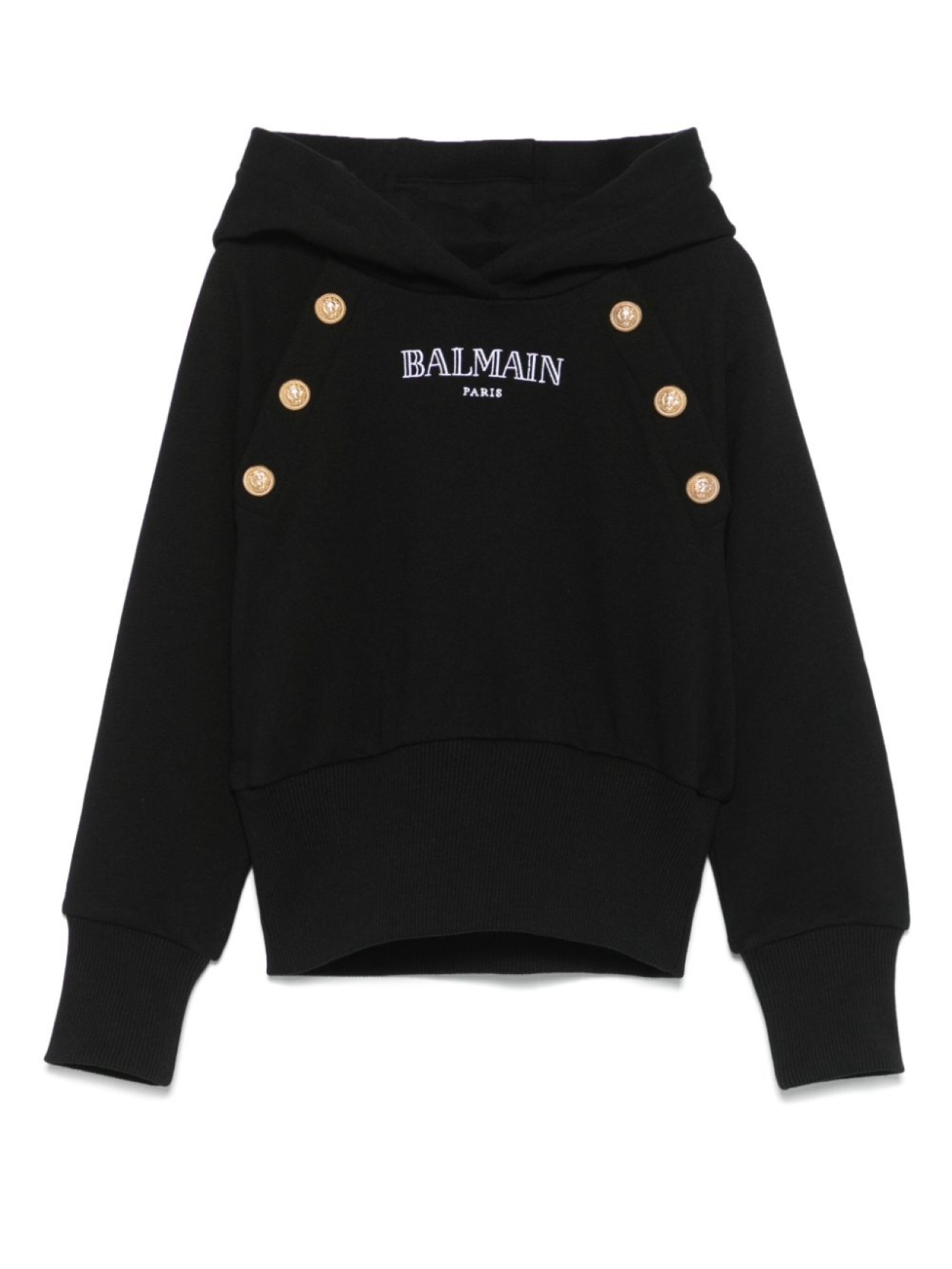 

Balmain Kids худи с вышитым логотипом, черный