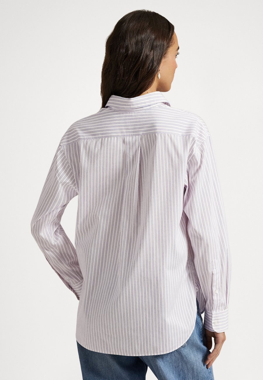 Блуза Polo Ralph Lauren RELAXED FIT STRIPED COTTON SHIRT, White/Red/Blue/White — фото 3