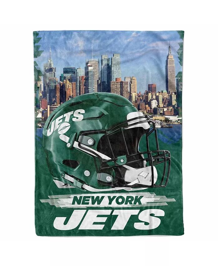 

Одеяло City Sketch размером 66 x 90 дюймов New York Jets Logo Brands, зеленый