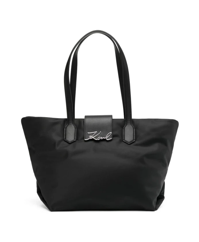 

Сумка-Тоут с фирменным нейлоном размера M Karl Lagerfeld, черный