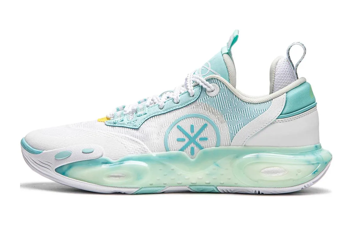 Li-Ning YOUNG All City 12 из искусственной кожи, нескользящая, устойчивая к истиранию, с низкой посадкой YOUNG, Standard White/Island Blue