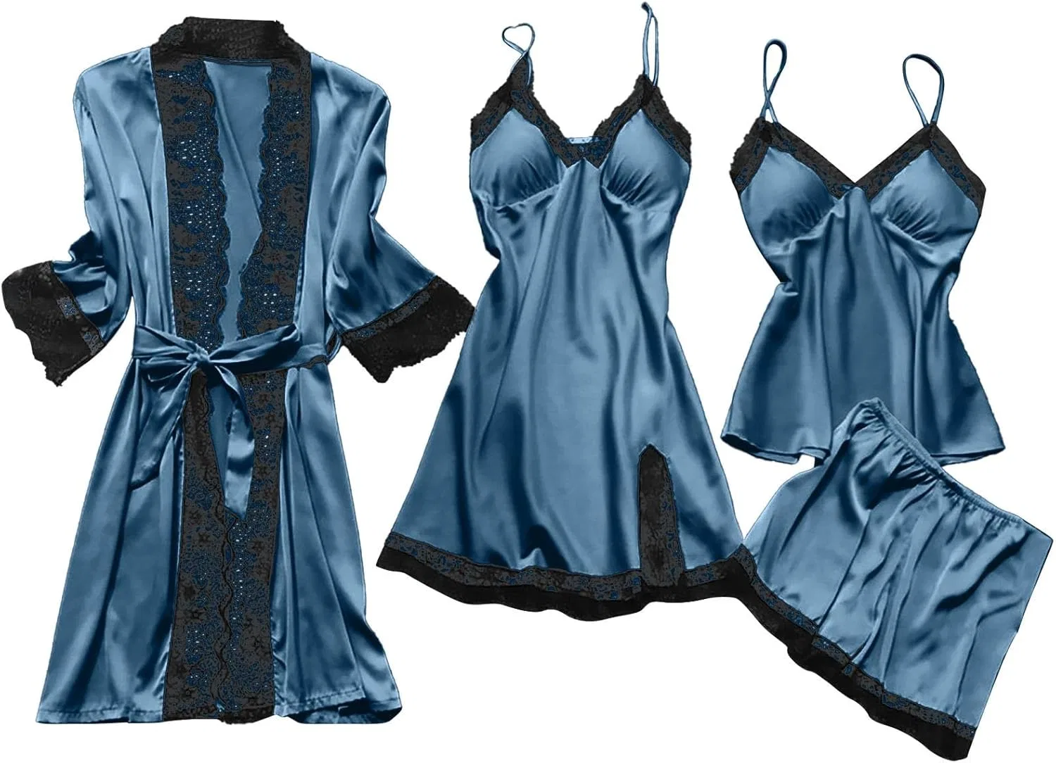 Комплект пижамы Silk, B- Dark Blue