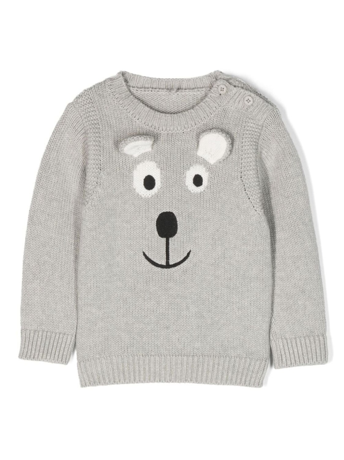 

Stella McCartney Kids джемпер вязки интарсия, серый