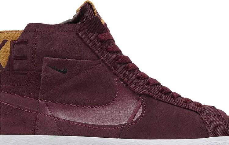 Кроссовки Zoom Blazer Mid Premium SB 'Maroon Patchwork', красный — фото 2
