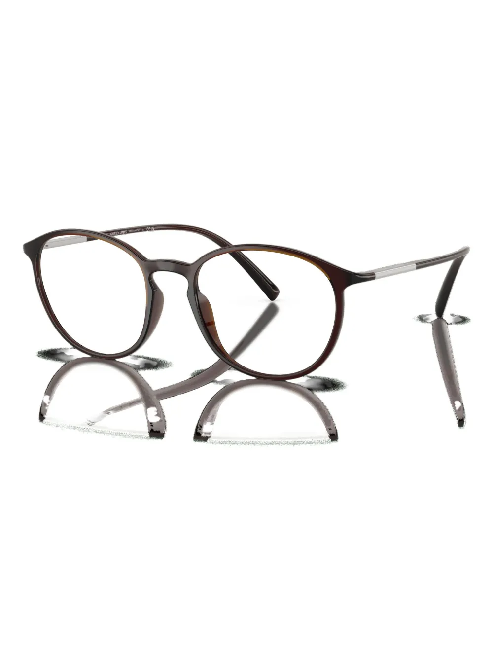 

Очки в круглой оправе Giorgio Armani, коричневый