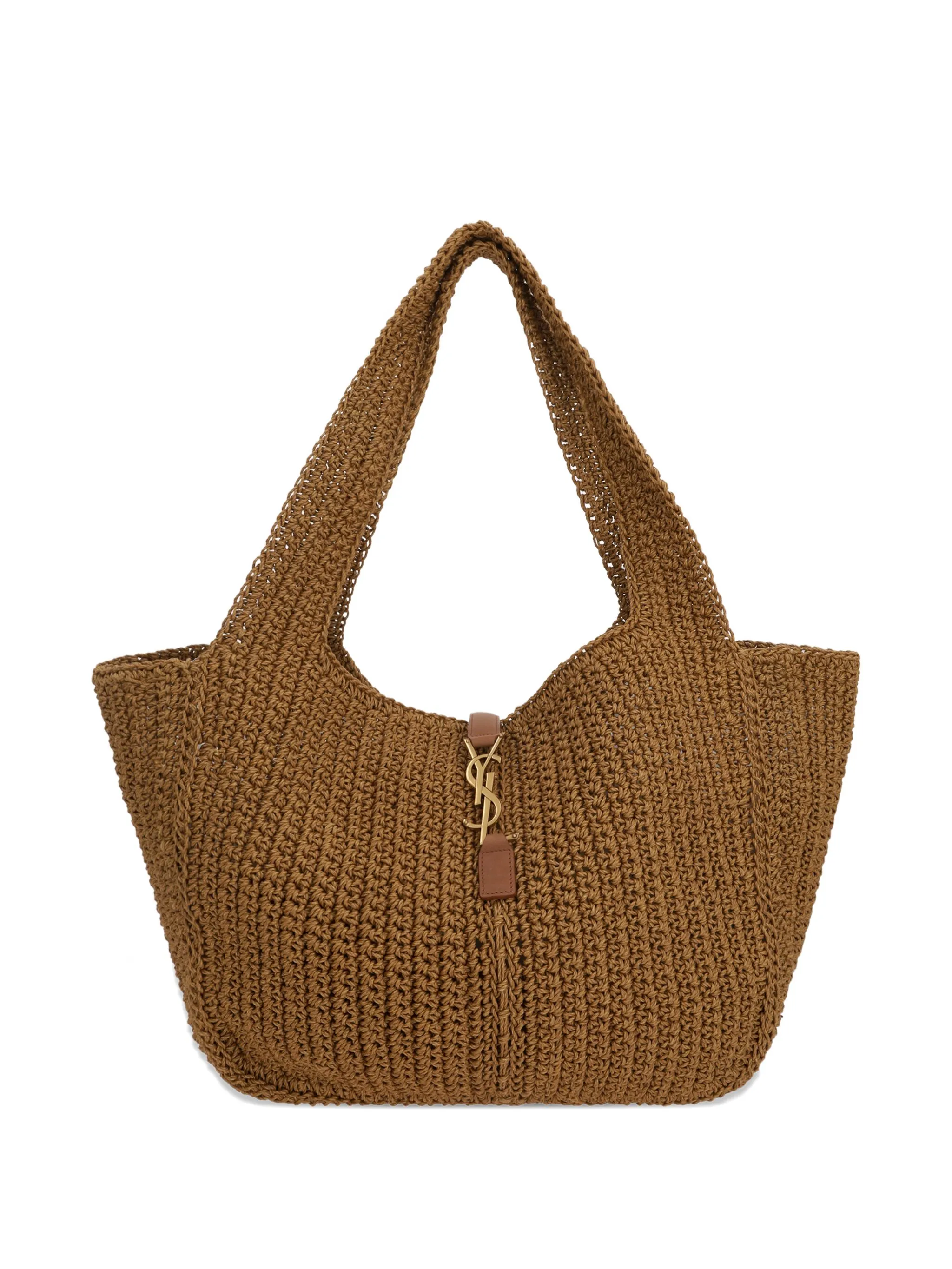 

Большая декорированная сумка-тоут Saint Laurent, коричневый