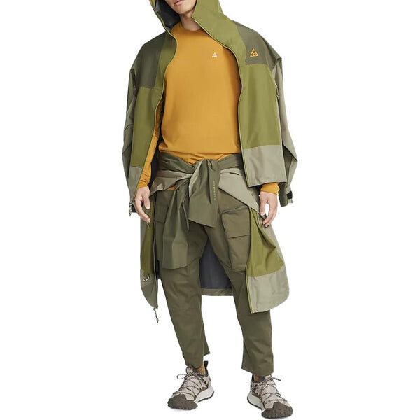 Куртка Men's Nike ACG Splicing Long Sleeves Hooded Jacket Autumn Olive Green, зеленый — фото 3
