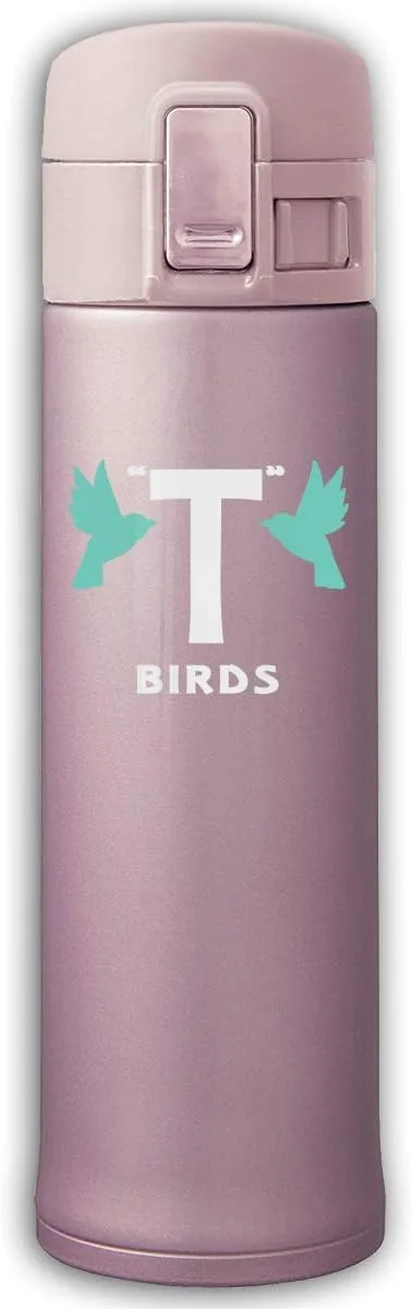T Birds Gang Logo изолированная кружка из нержавеющей стали с пружинной крышкой, 500 мл Kikkerland