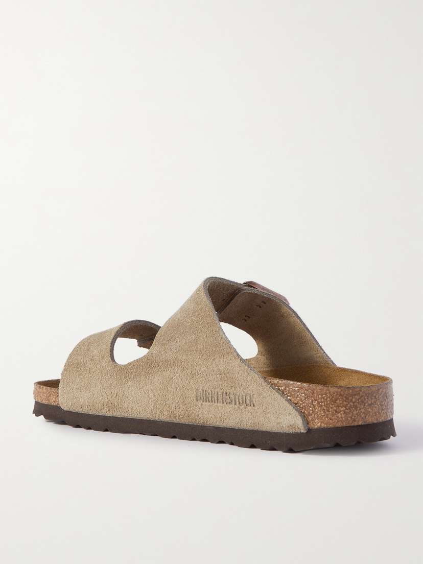 Замшевые сандалии Arizona Birkenstock, бежевый — фото 3