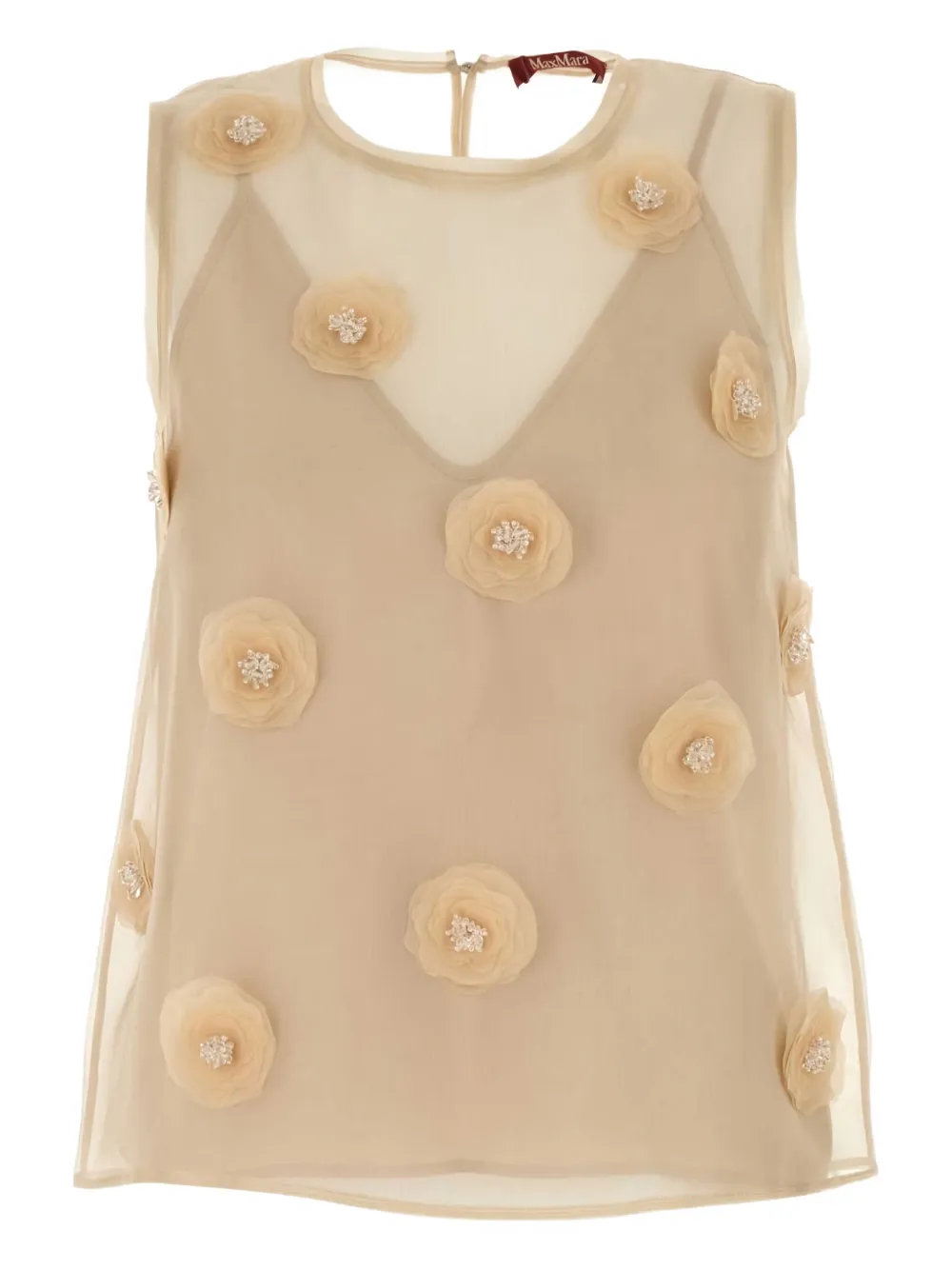 

Топ Achille из органзы MAX MARA, нейтральный