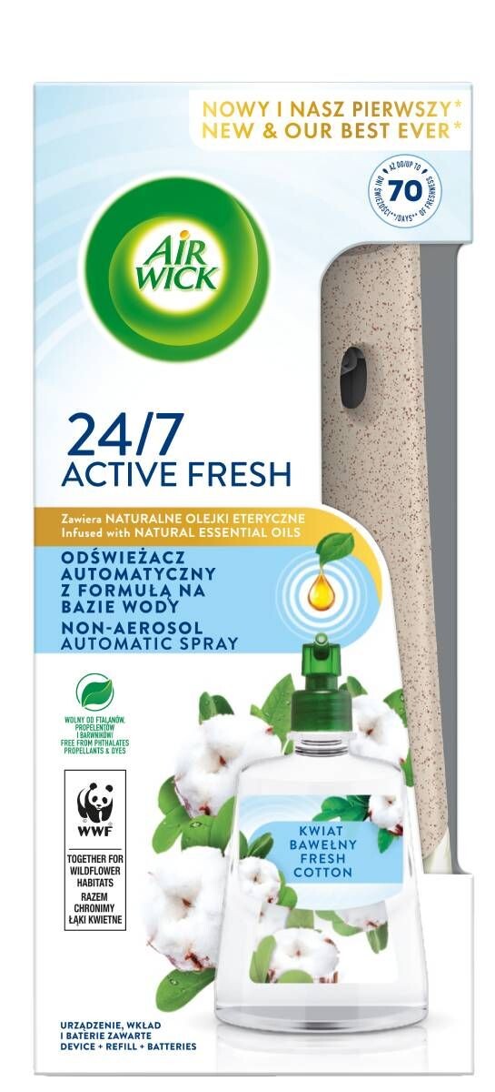 

Освежитель воздуха Air Wick Active Fresh Kwiat Bawełny, 228 мл