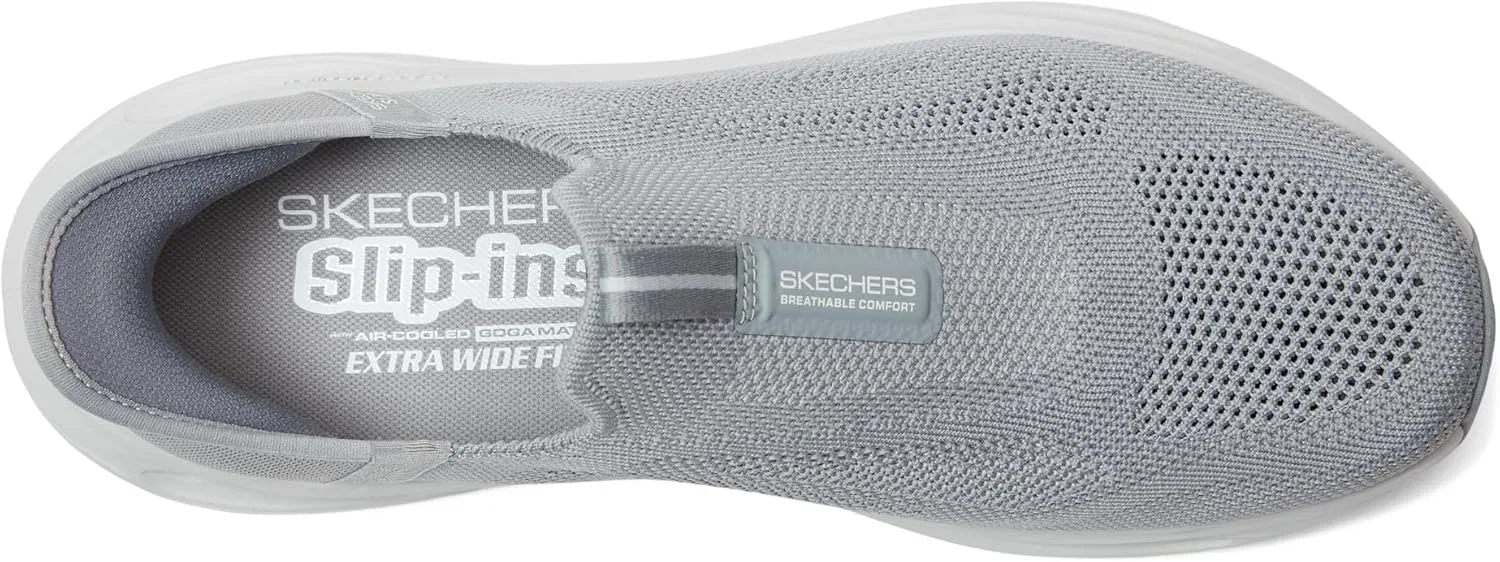 Мужские кроссовки Skechers Max Cushioning Glide Step Euclid Hands Free без шнурков, Gray — фото 2