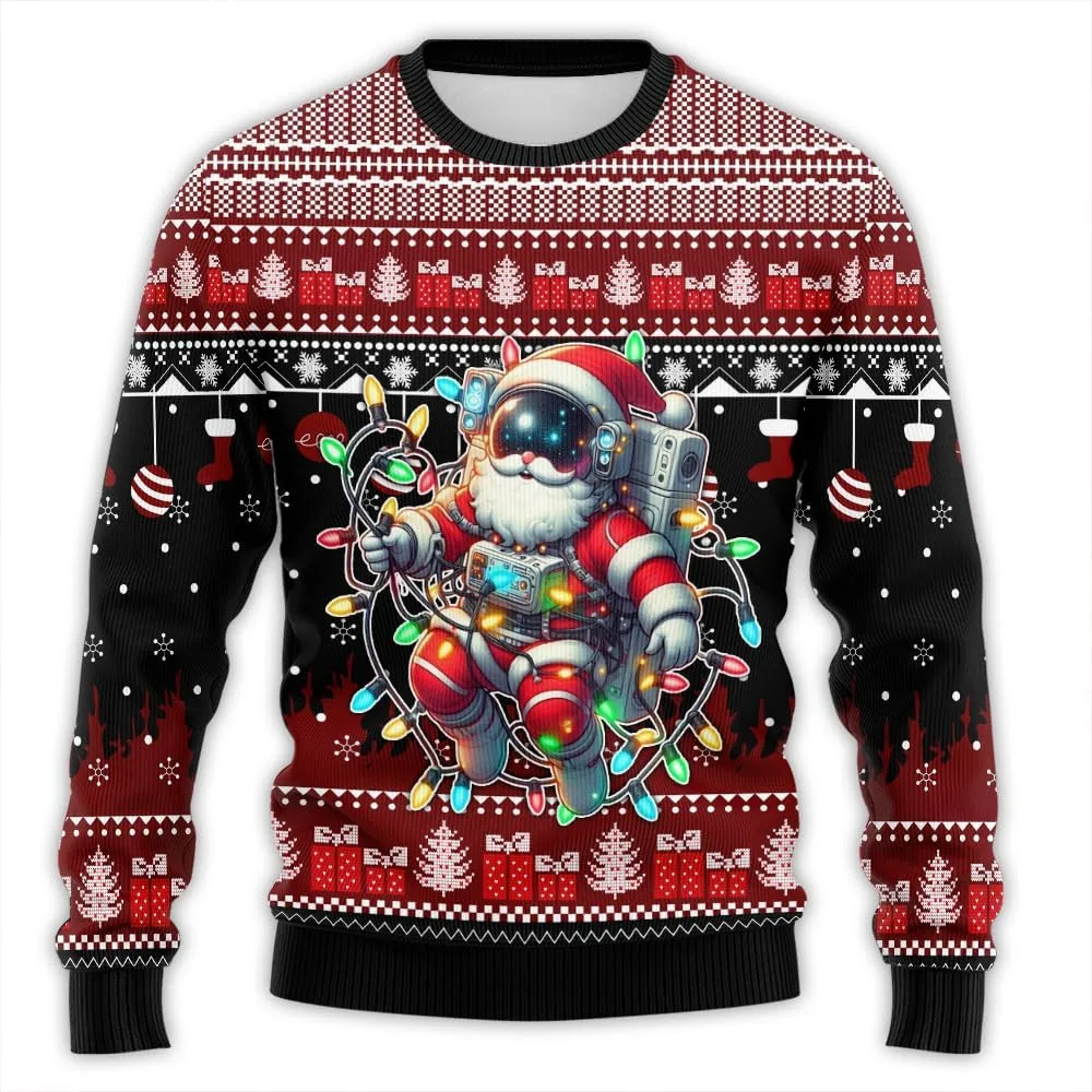 

Свитер Ugly Christmas с астронавтом для мужчин и женщин, Holiday Sweatshirt PA14 HANZSPROUT