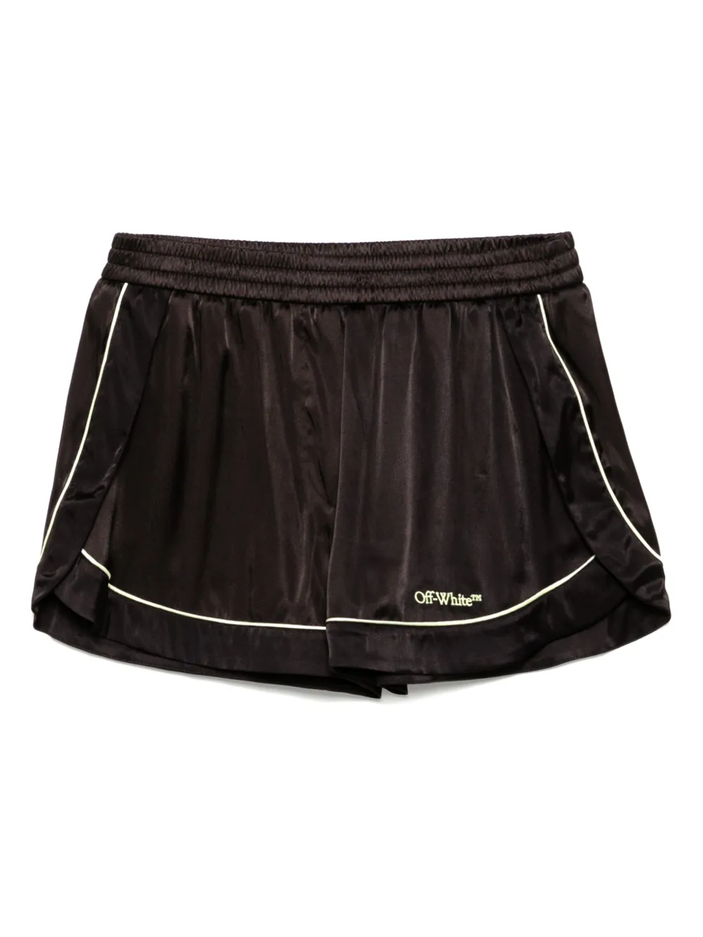 

Шорты с вышитым логотипом OFF-WHITE, коричневый